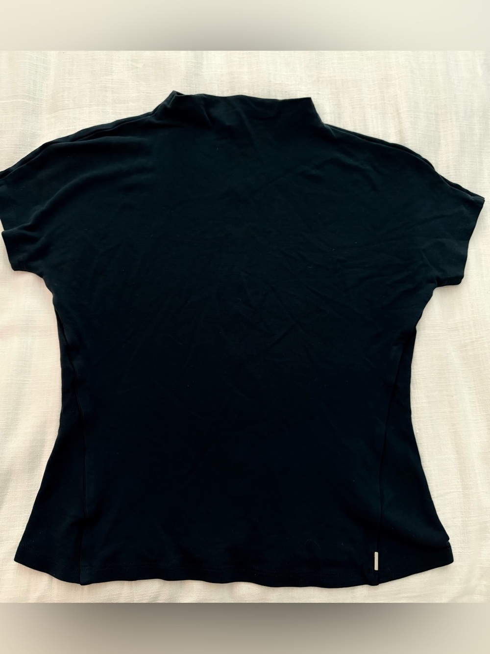 BOSS Ecreci Funnel Neck Cotton T-Shirt Sky Captain Blue NWOT Size S - Picture 6 of 10